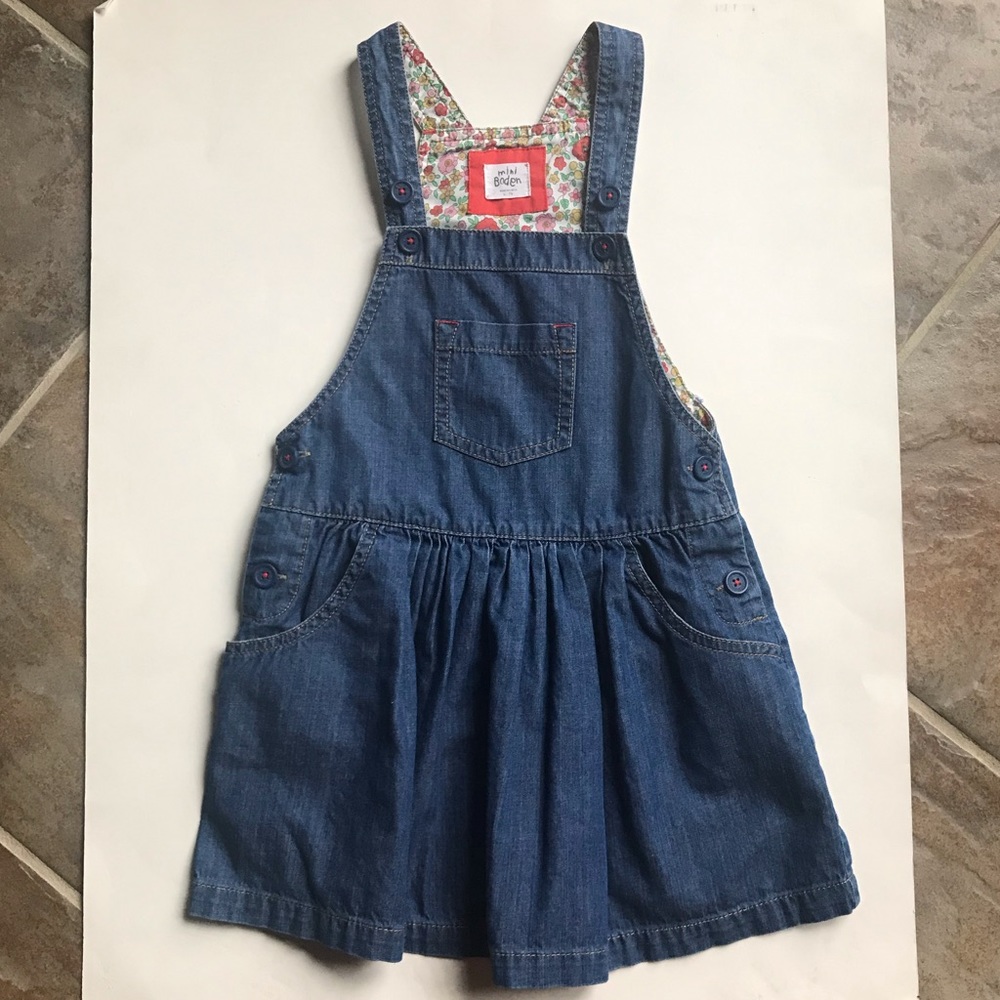 Mini Boden Denim Jean Dress Size 6-7